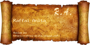 Raffai Anita névjegykártya